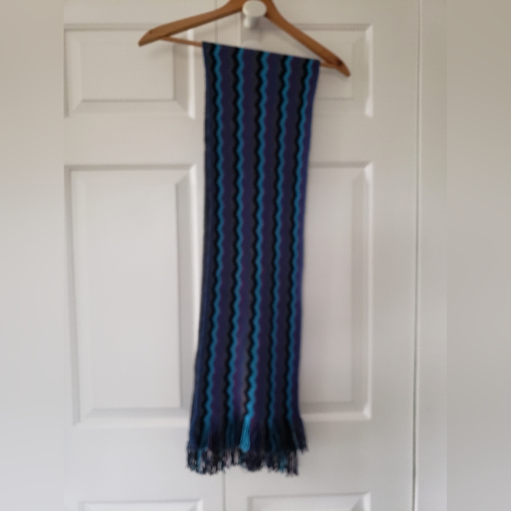 Barbarossa Wool Blend Scarf with Stripes